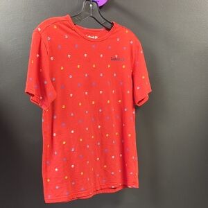 Timberland Red Kids Tee with Colorful Dots